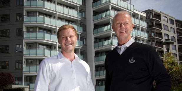 Photo: Cliff Cook, Founder Life Residences and son Neville Cook (left). Photo credt Sarah Ivey.