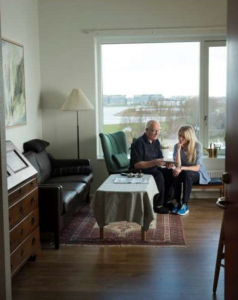 Inside an apartment. Image: Fremtidens Plejehjem.