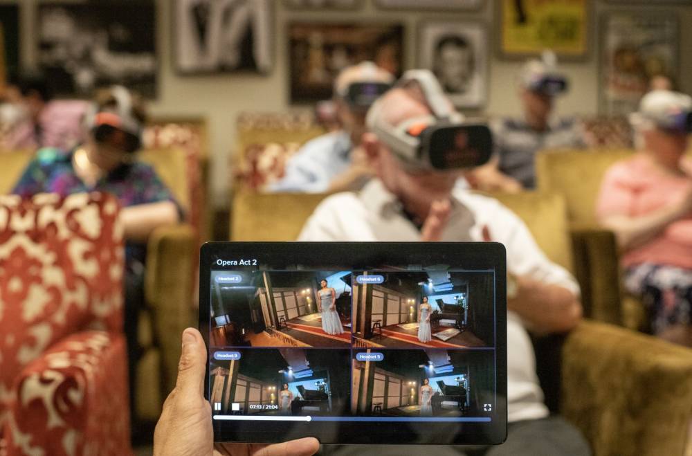 Image: The VR opera trial enjoyed by Nellie Melba village residents.