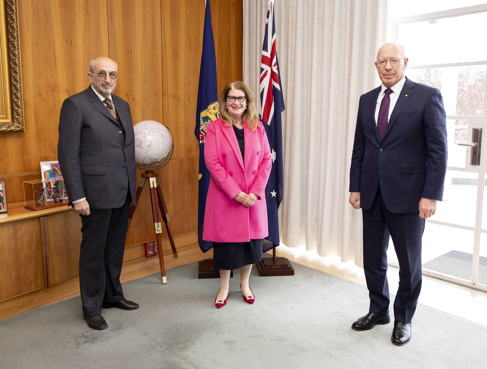 Commissioners Tony Pagone and Lynelle Briggs with Governor-General