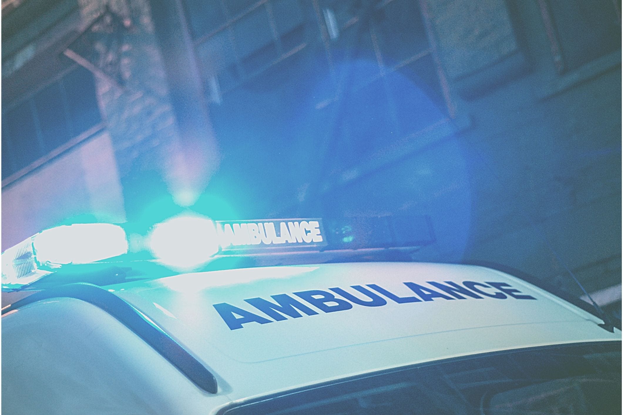 Ambulance flashing