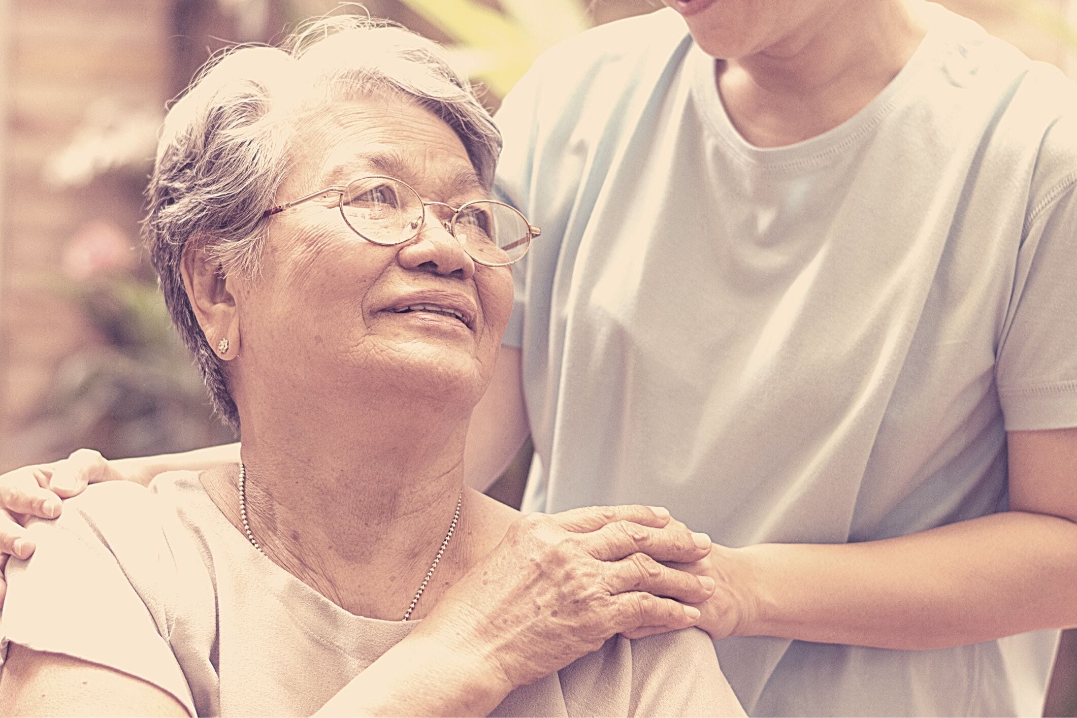 Carer and elder woman