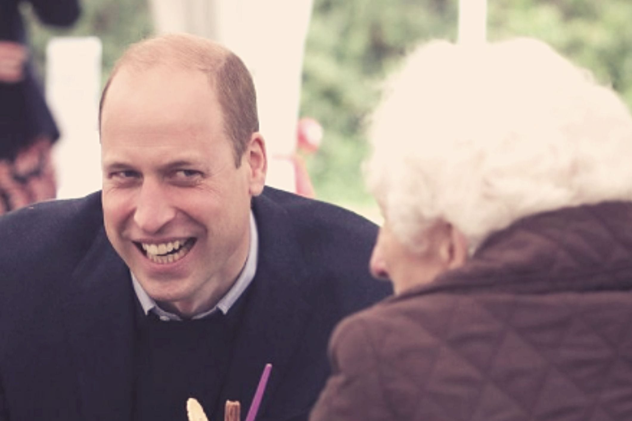 Prince William flirting aged care resident