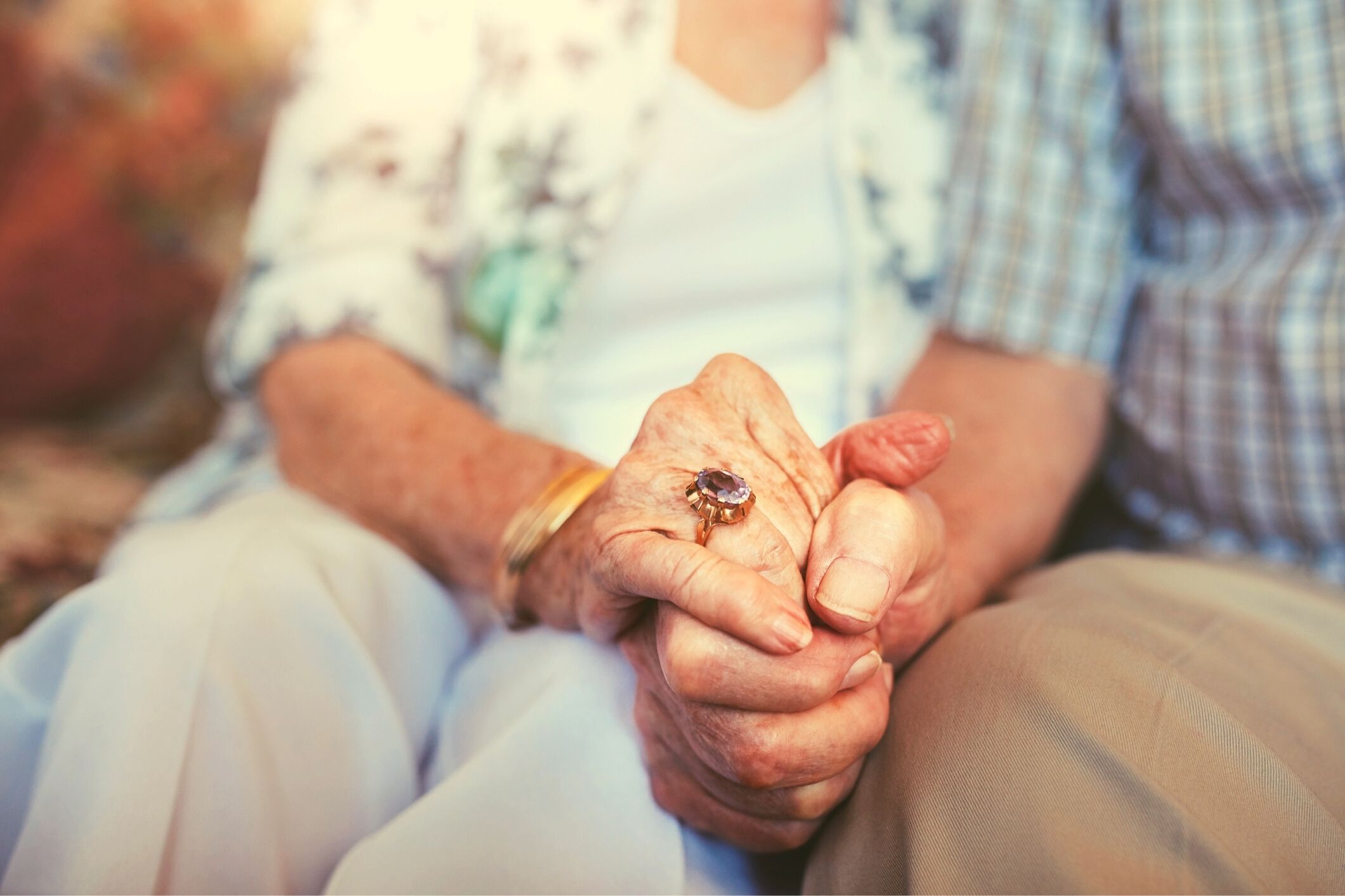 Homeless elderly couple