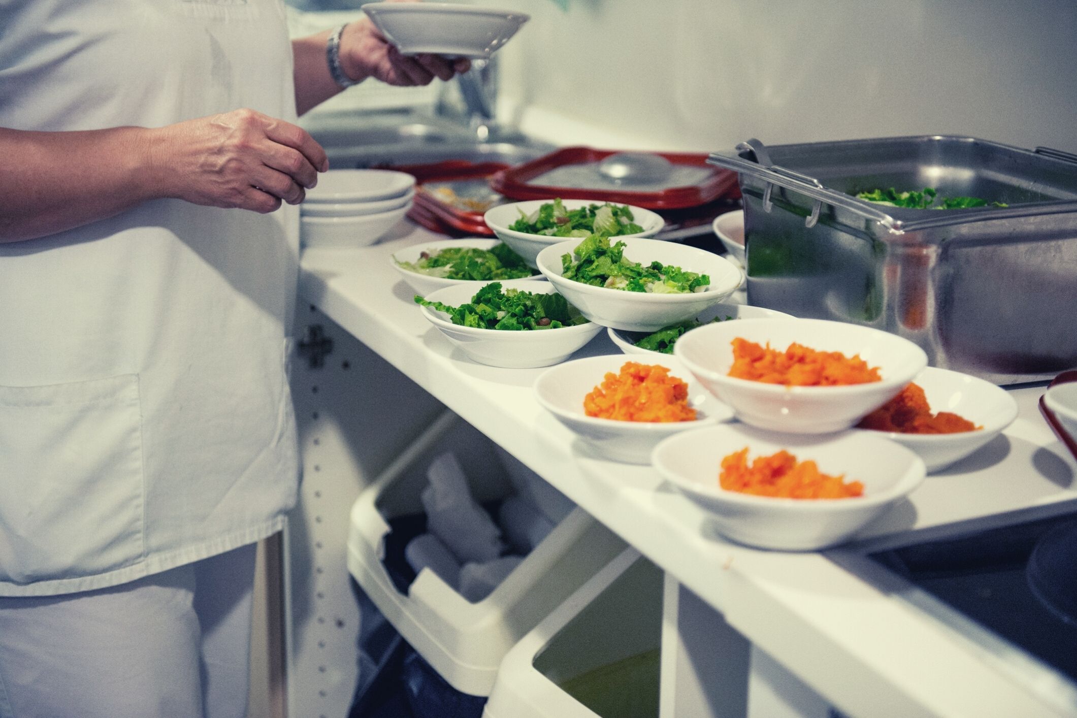 Aged care food being prepped