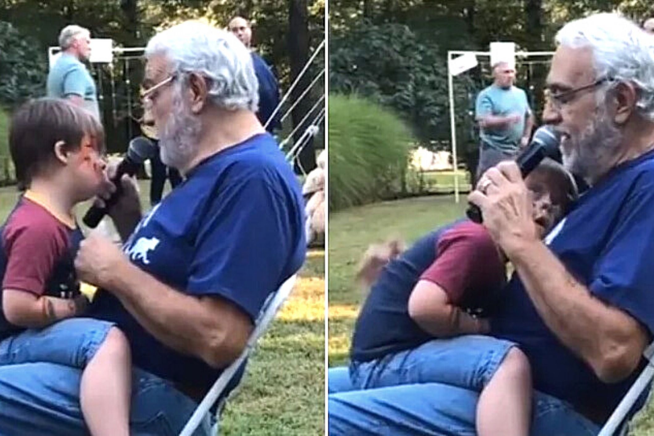 Grandpa sings ‘What a Wonderful World” for Grandson who has Down Syndrome