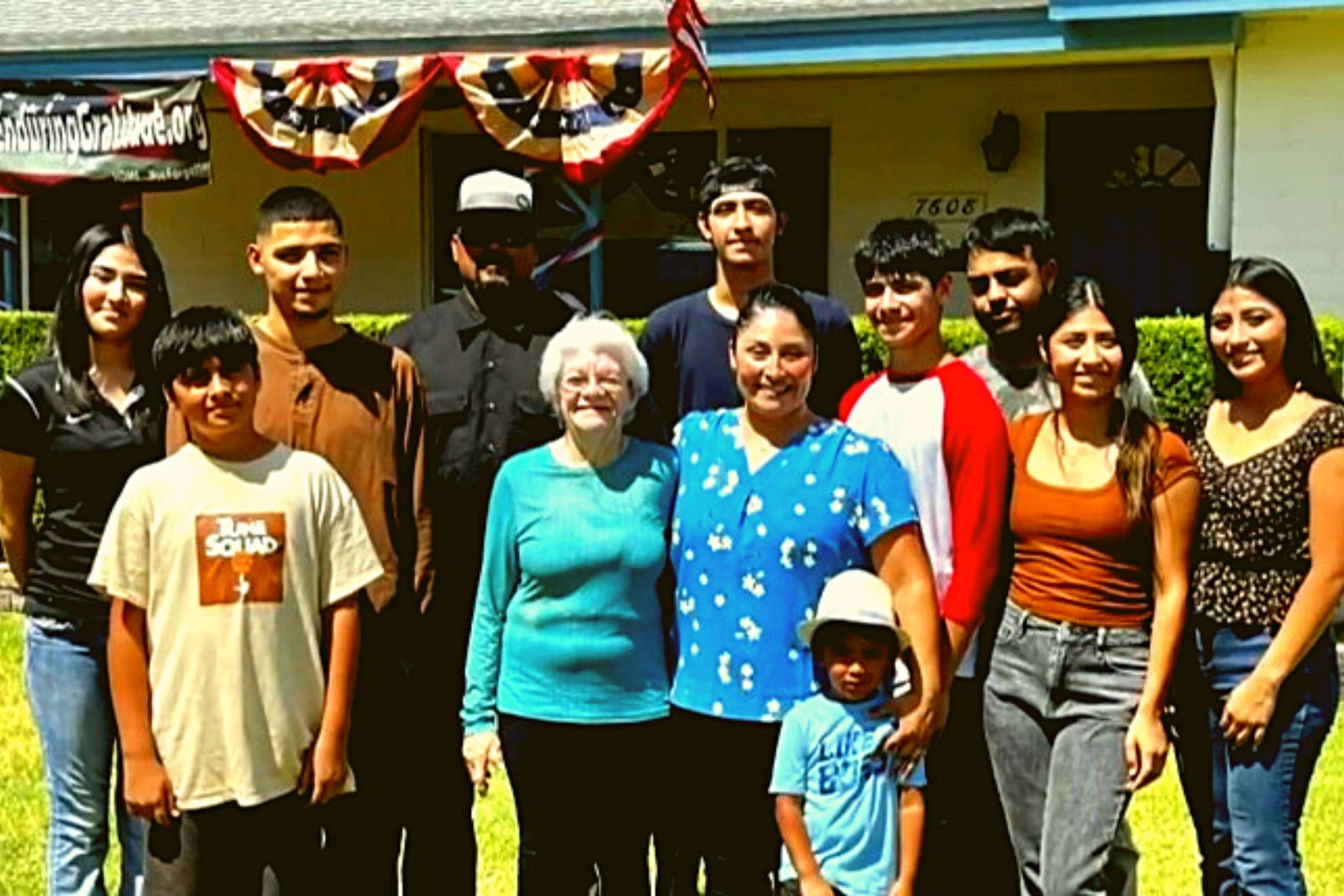 Family “adopts” homeless elderly widow to teach their kids to care for seniors