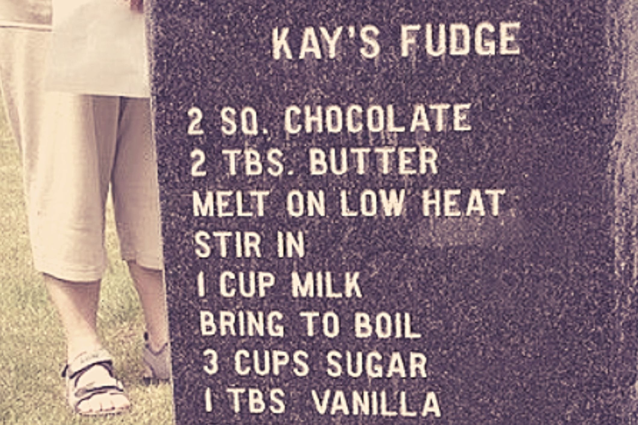 Tombstone Kay's fudge recipe