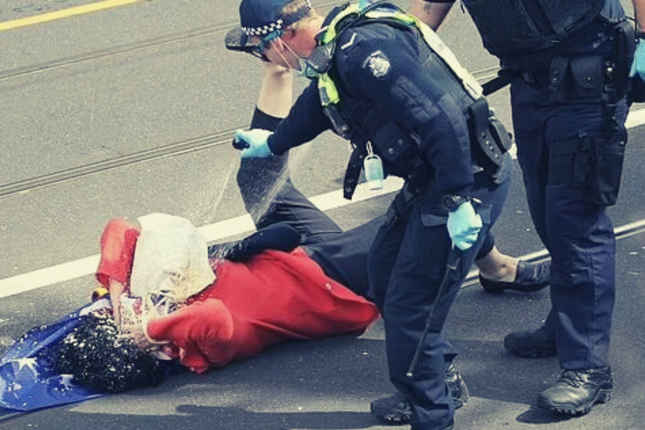 Vic police under fire for attack on unarmed elderly woman during lockdown protest