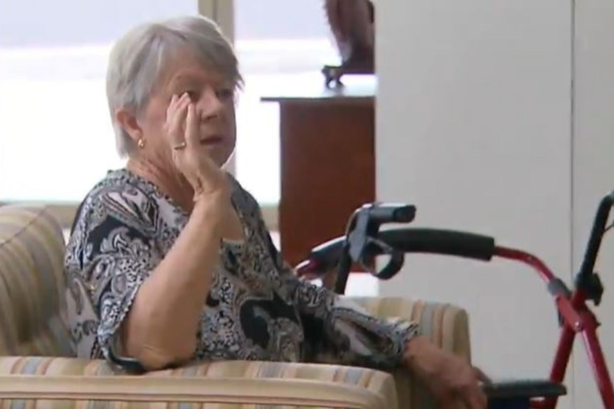 Resident Pam spots her son