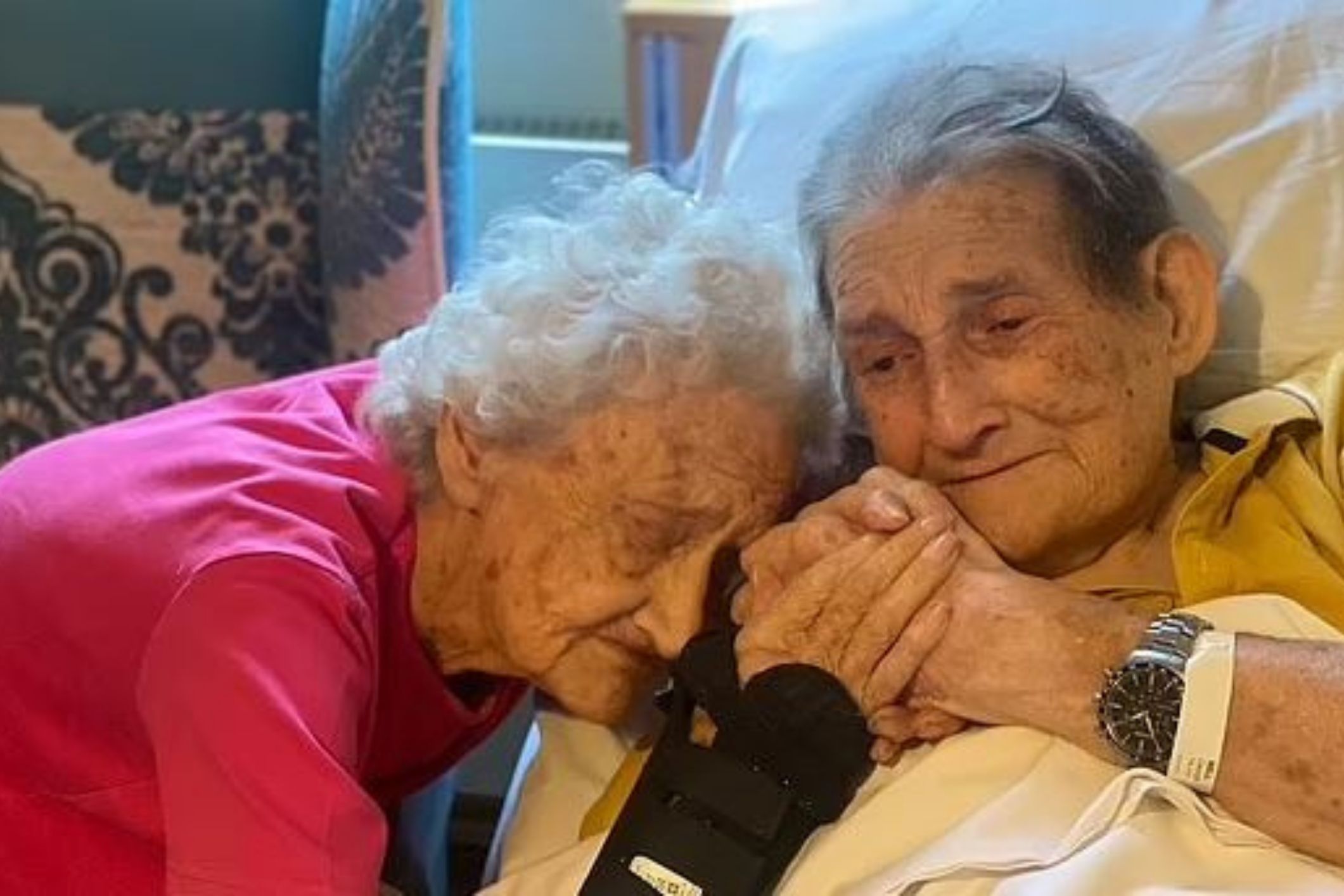 Together again: Joyce and George finally reunite after 100 days apart