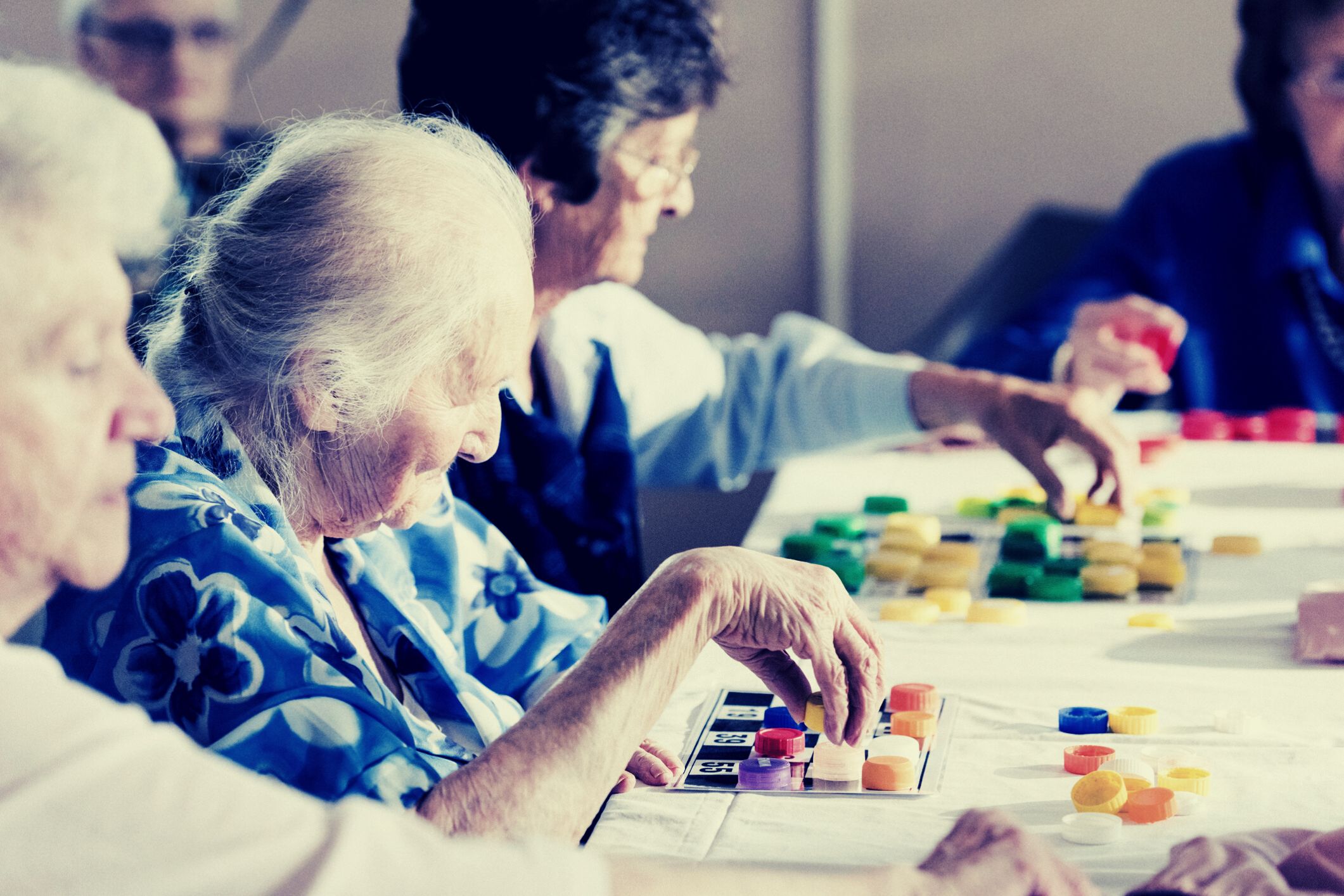 Residents playing bingo