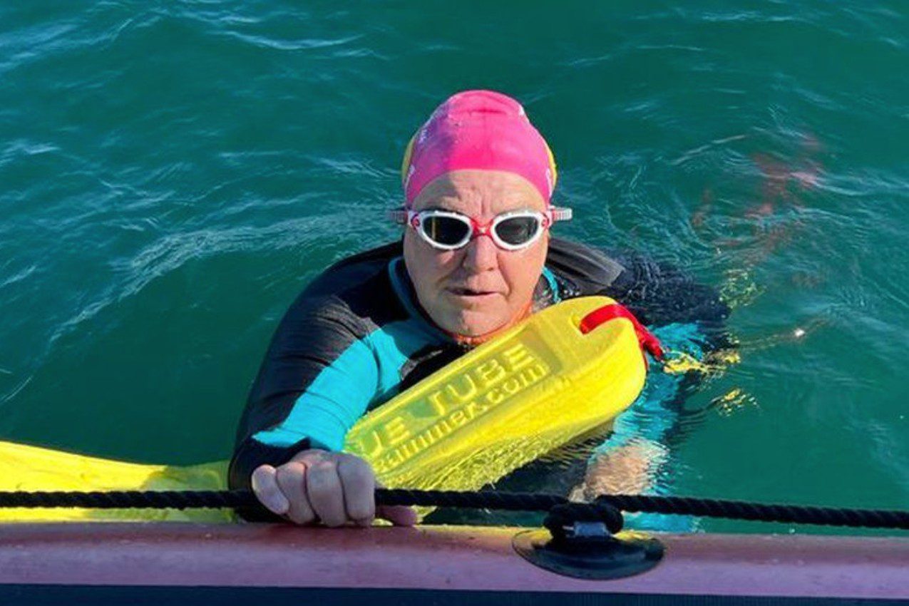 Gruelling 12.5 hour swim no sweat for 72 year old