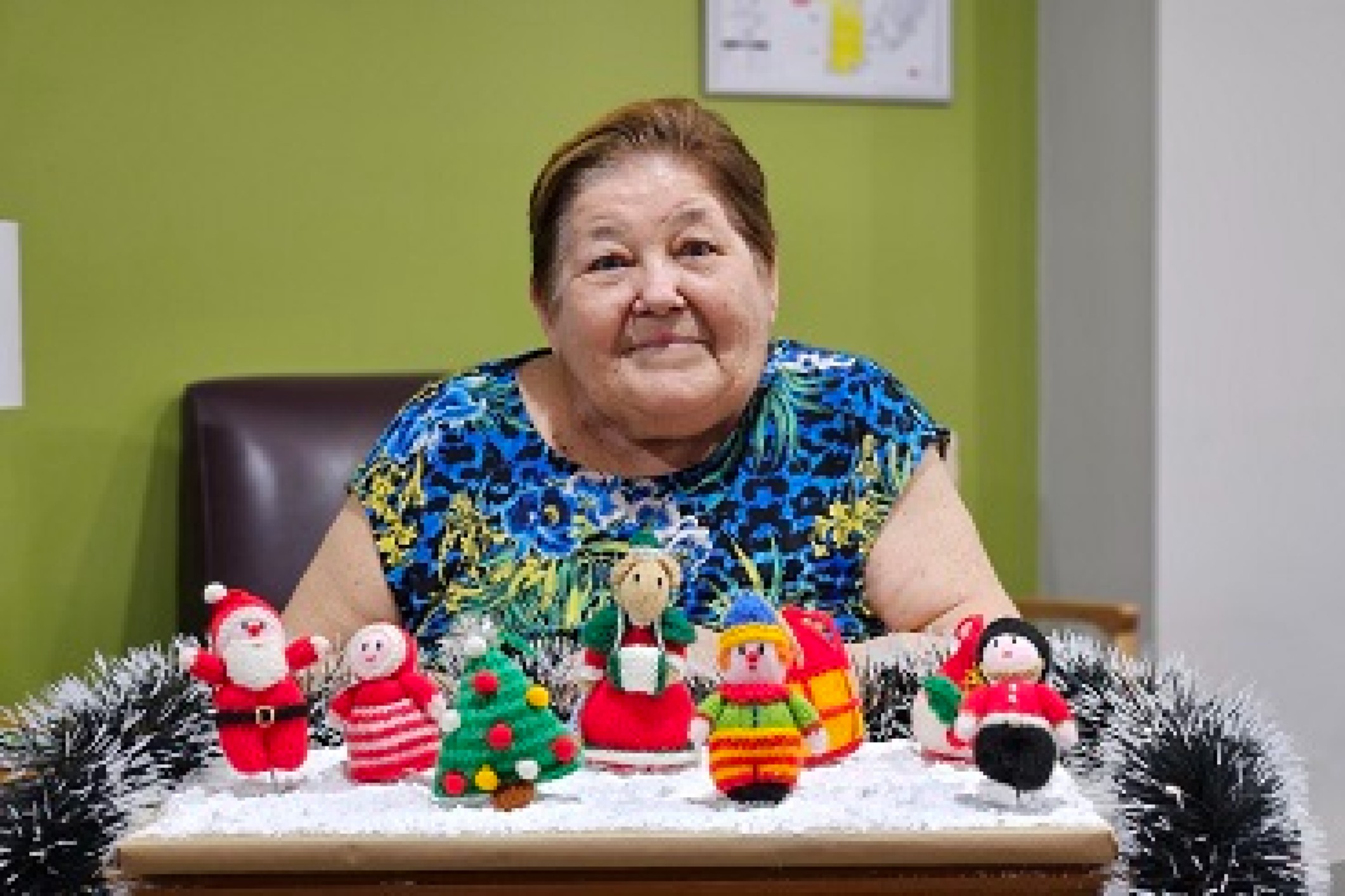 Sandra knits up a storm