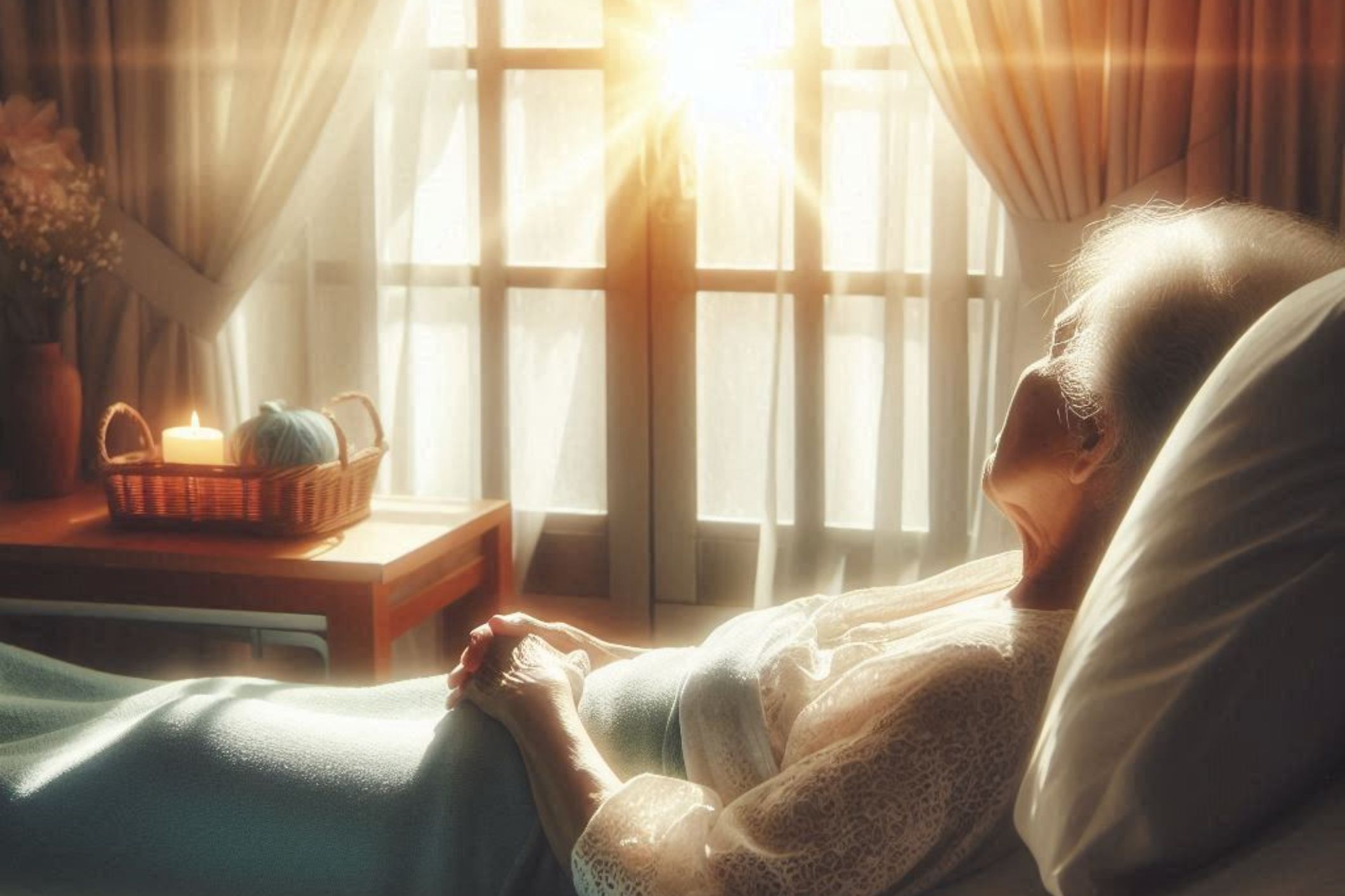 Waving goodbye as we pass over