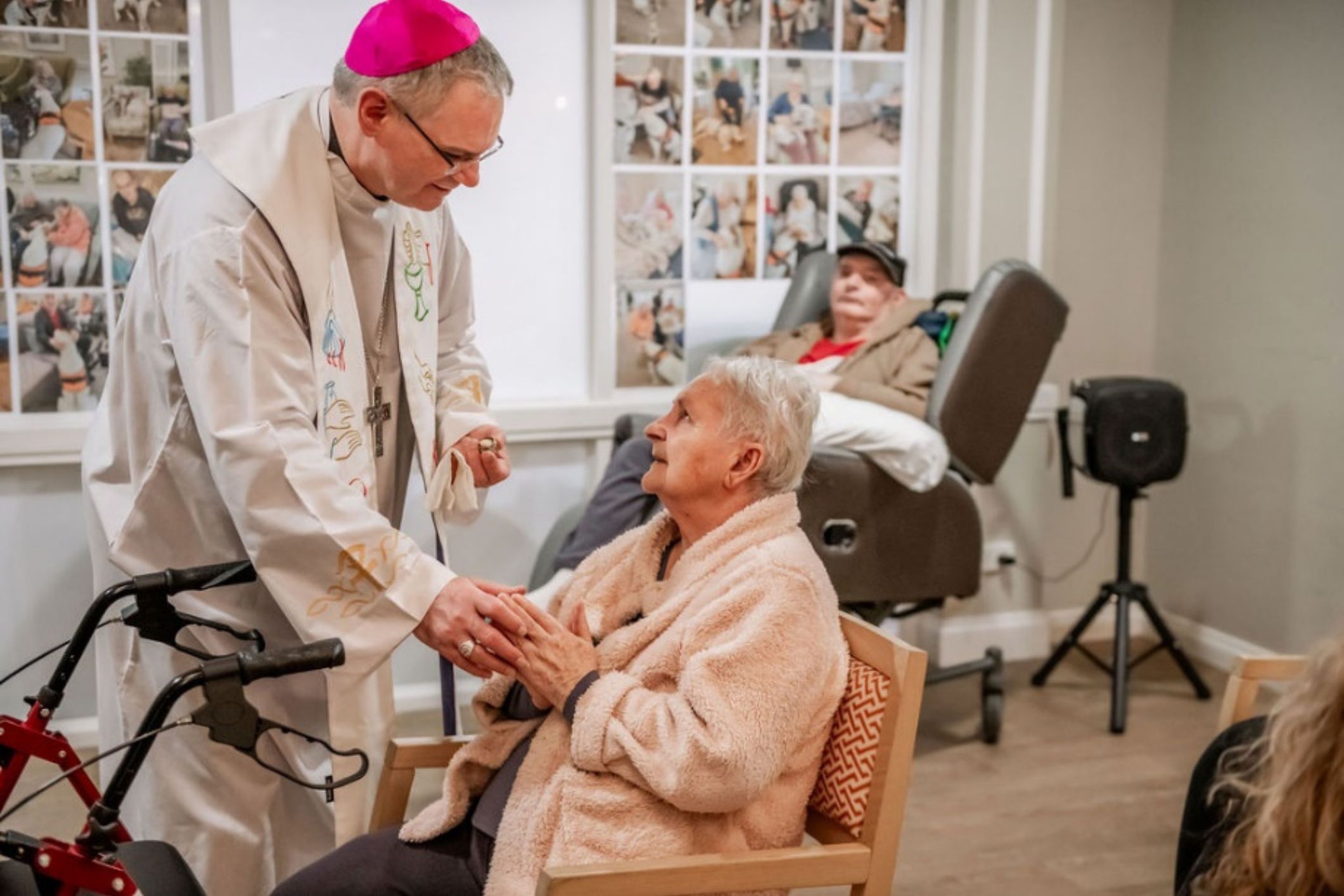 Archbishop's Heartwarming Visit Brings Joy to Aged Care Residents