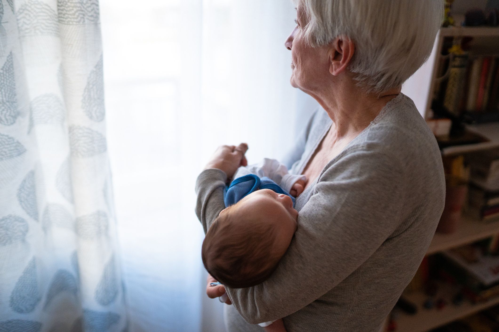 Young grandma is afraid she might lose her retirement because she has to take care of her grandchild