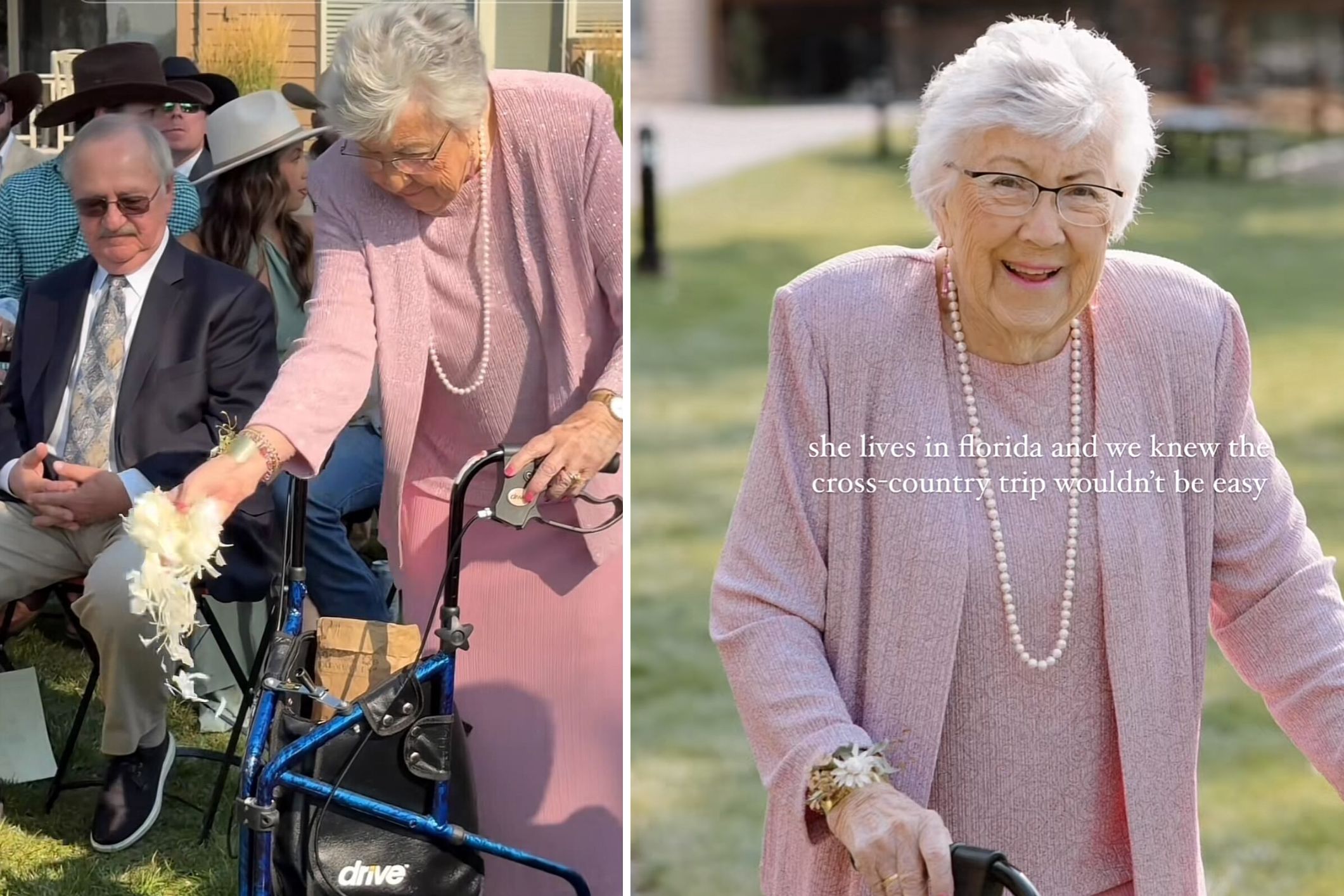 98-Year-Old Grandmother Stuns as the Flower Girl at Granddaughter's Wedding