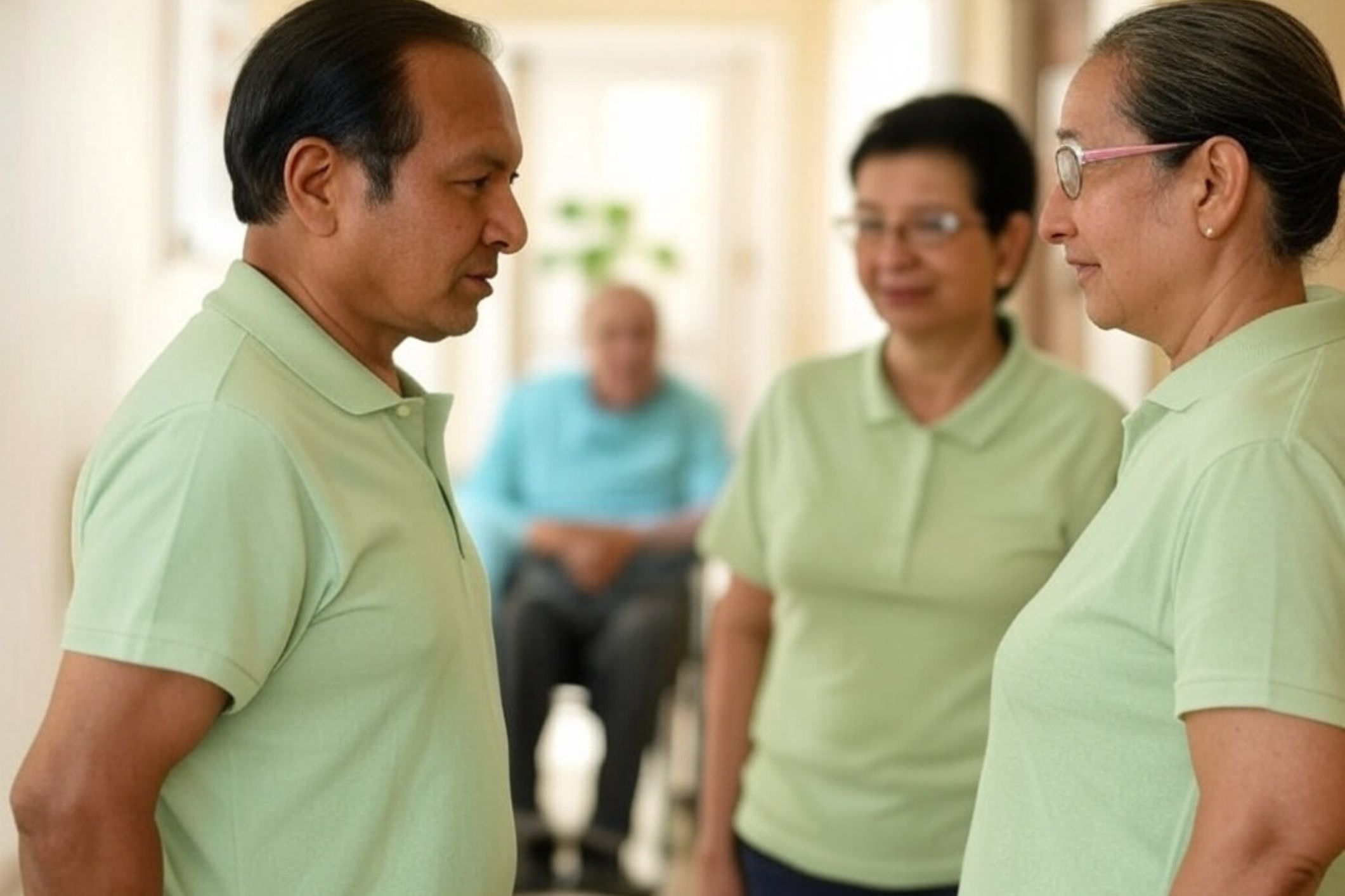 Is it disrespectful for aged care staff to speak in a foreign language at work?