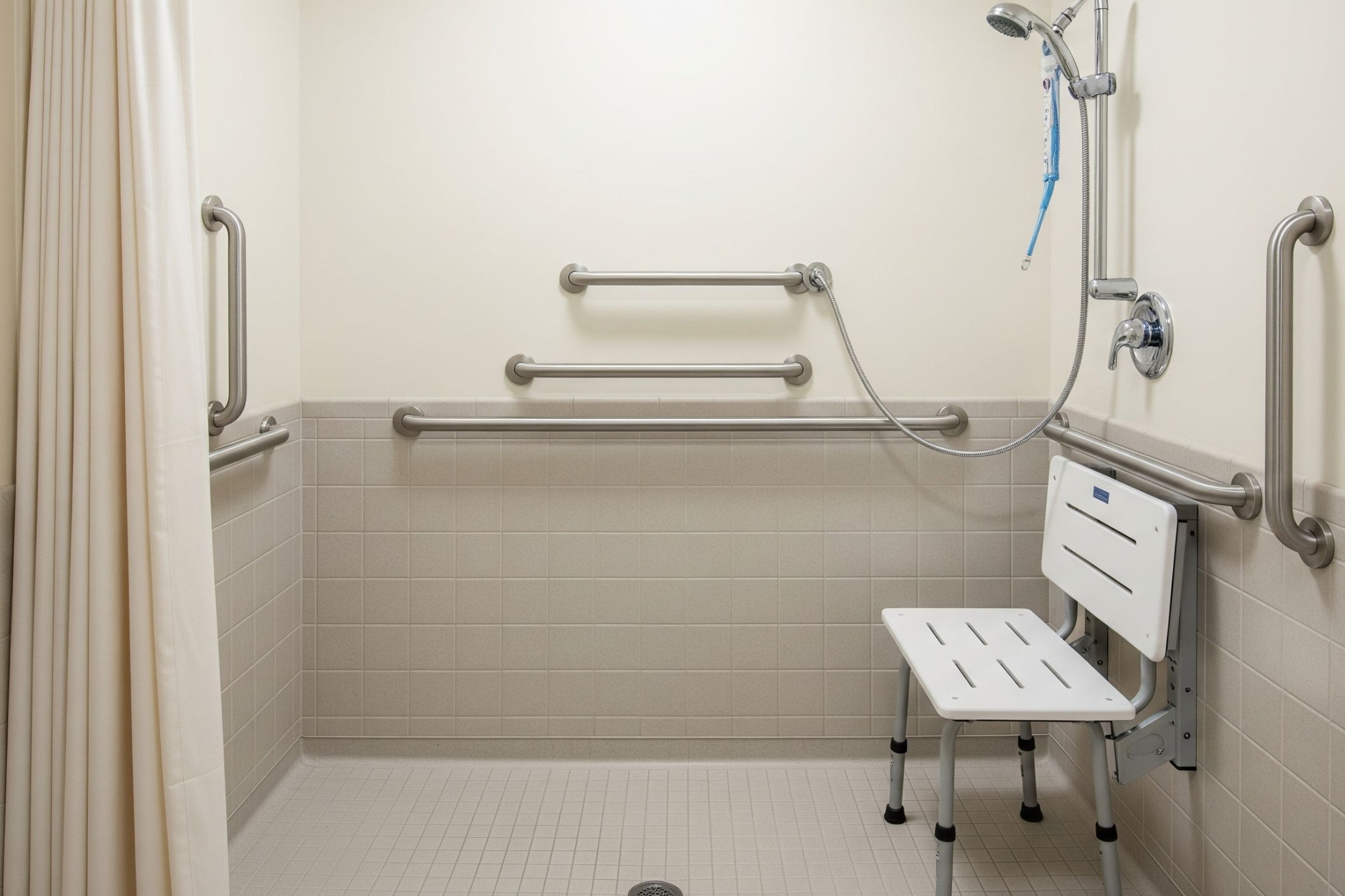 Should you turn the water off to soap a resident? Or keep the shower running?