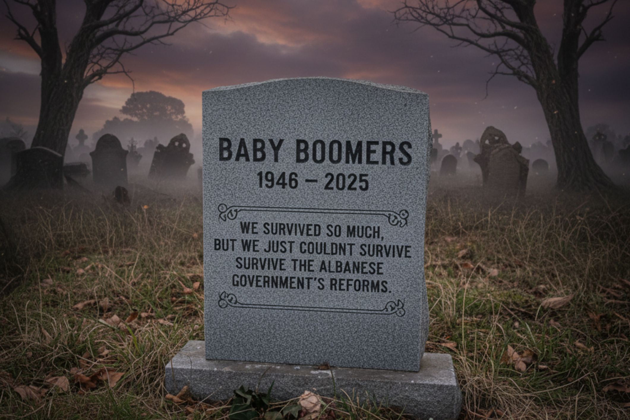 Is the government's neglect of seniors a strategy to kill off the Baby Boomer generation?