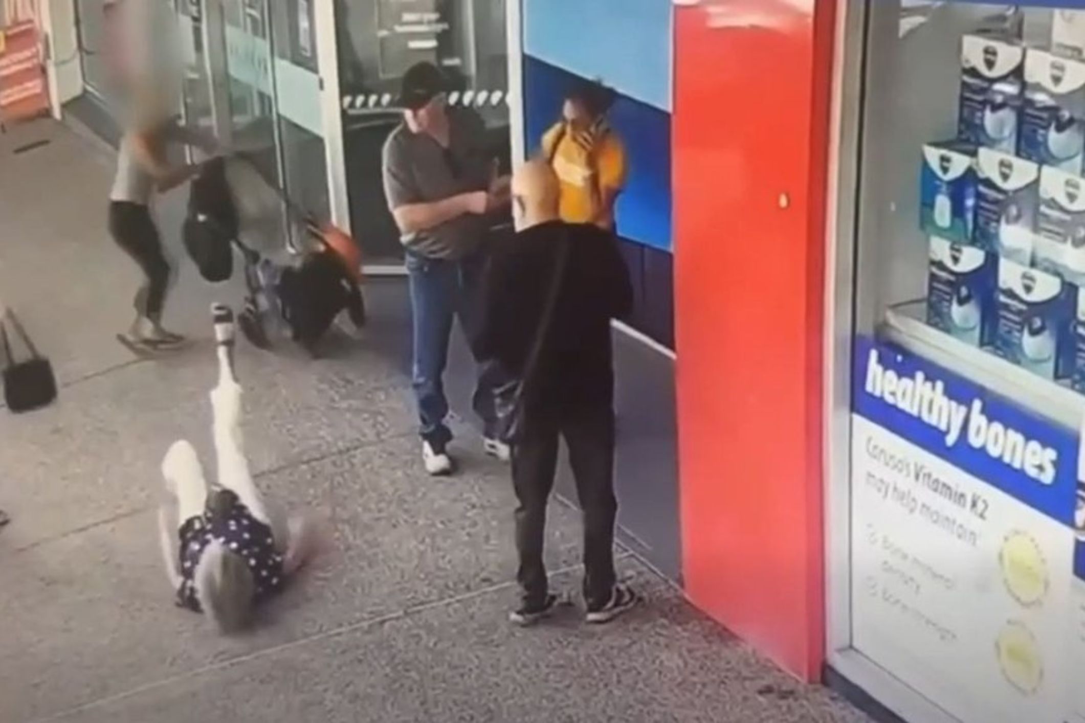 Elderly woman knocked to ground by pram in alleged daylight assault in Queensland