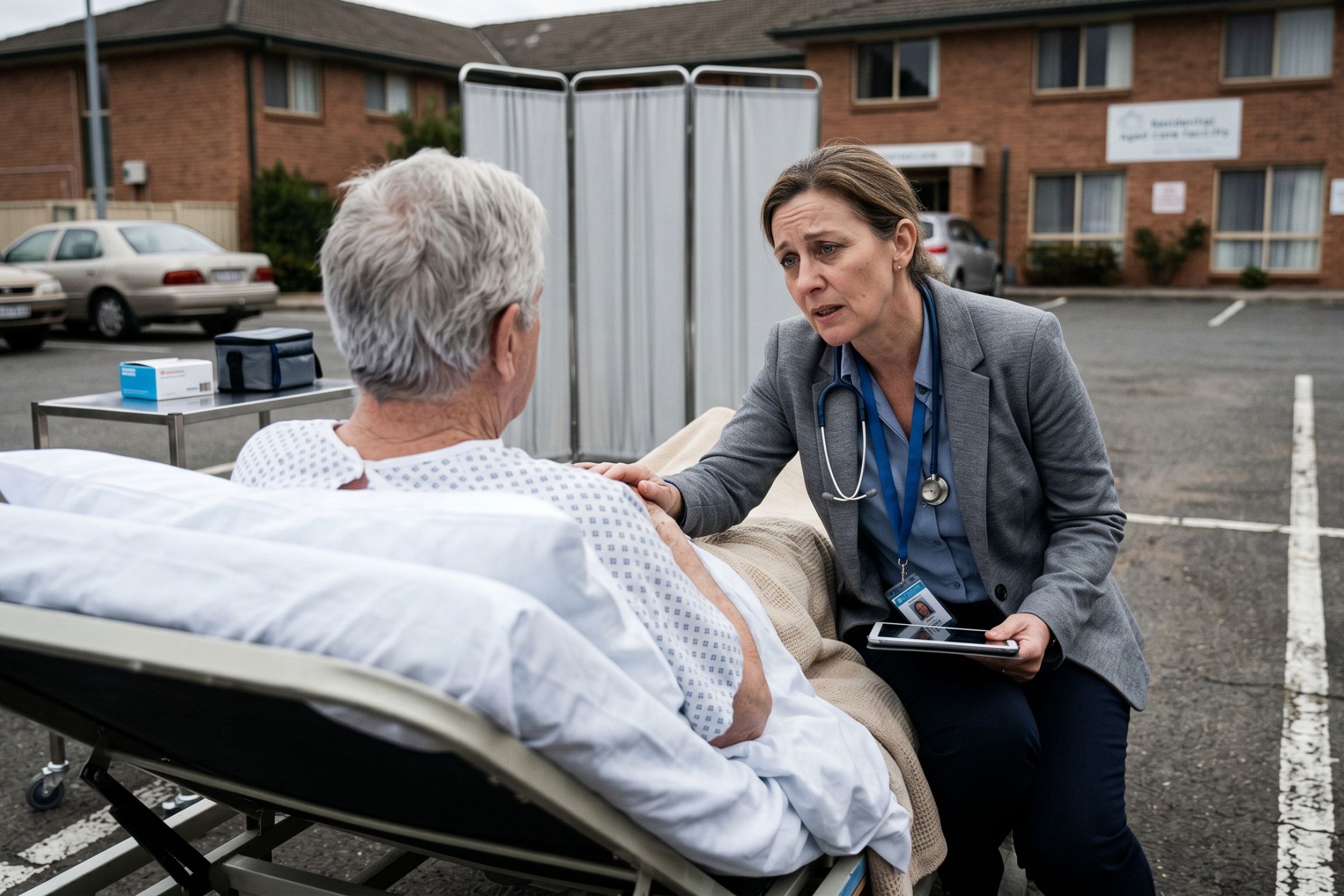Doctors conducting assisted dying assessments in car parks as aged care access denied