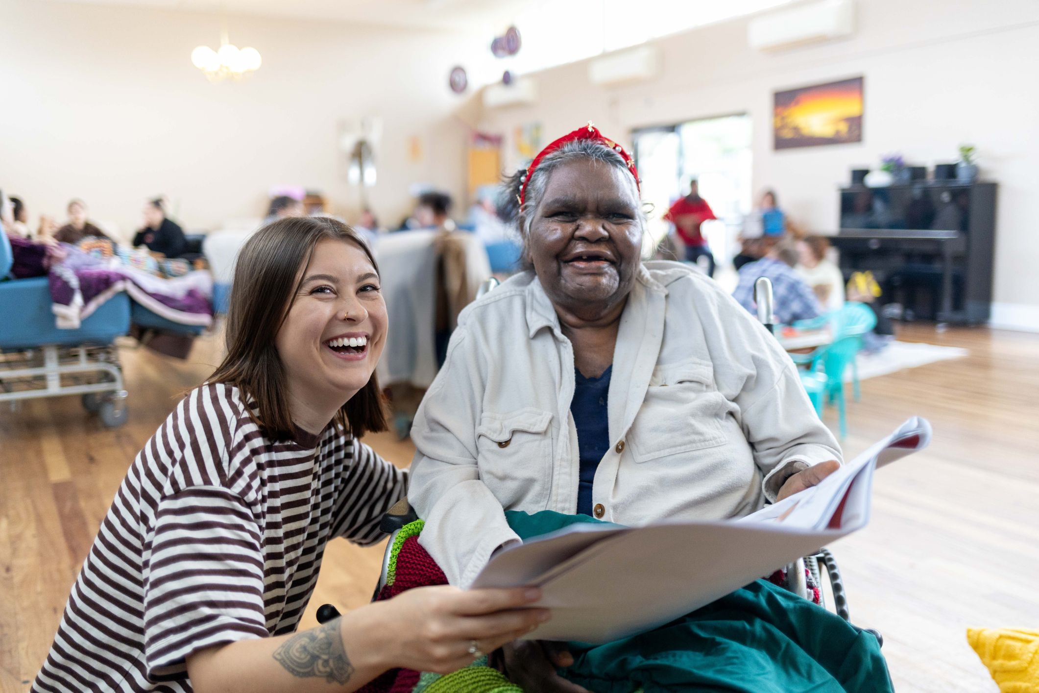Aged care Elders share stories, culture and friendship with local children